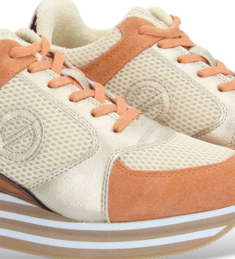 NO NAME Parko Jogger oranje leren sportschoenen