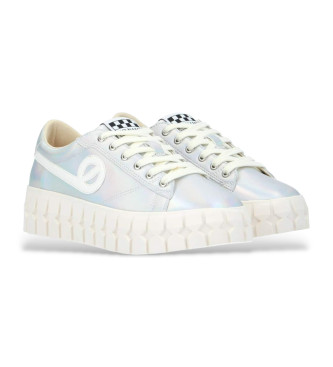 NO NAME Blue silver Play leather trainers