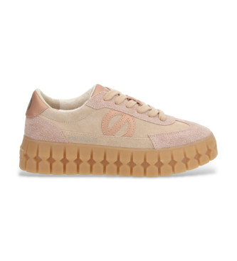 NO NAME Beige Play Side Leather Sneakers