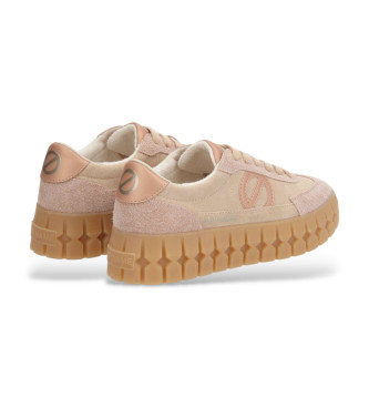 NO NAME Beige Play Side Leather Sneakers