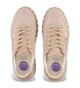 NO NAME Beige Play Side Leather Sneakers