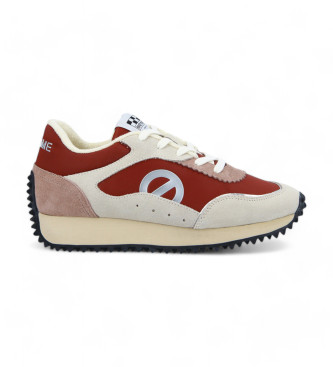 NO NAME Zapatillas de Piel Punky Jogger Satin granate