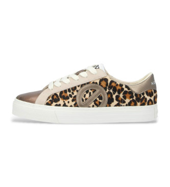 NO NAME Sapatos de couro com estampado animal Strike Mid