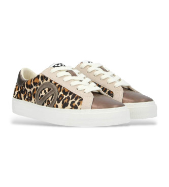 NO NAME Sapatos de couro com estampado animal Strike Mid