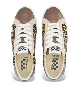 NO NAME Sneaker Strike Mid in pelle con stampa animalier