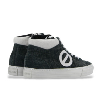 NO NAME Strike Mid Cut Vintage Leren Sneakers zwart