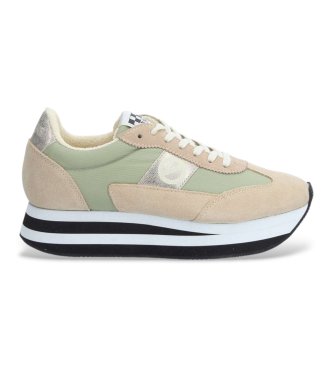 NO NAME Flex Jogger l�der sneakers brun