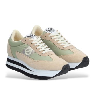 NO NAME Flex Jogger l�der sneakers brun