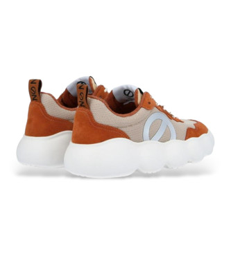 NO NAME Gong Jogger orange leather trainers