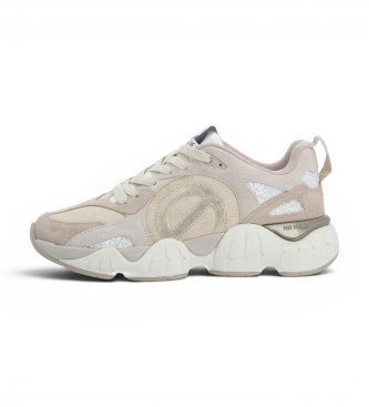 NO NAME Zapatillas de Piel Krazee Runner beige