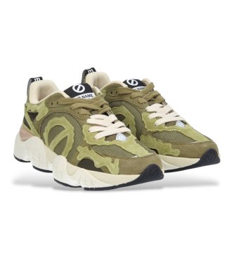 NO NAME Sneakers Krazze in pelle verde mimetica