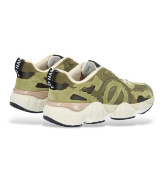 NO NAME Sneakers Krazze in pelle verde mimetica