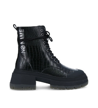 NO NAME Strong Jodhpur noir bottines  plateforme imprimes en crocodile Strong Jodhpur noir