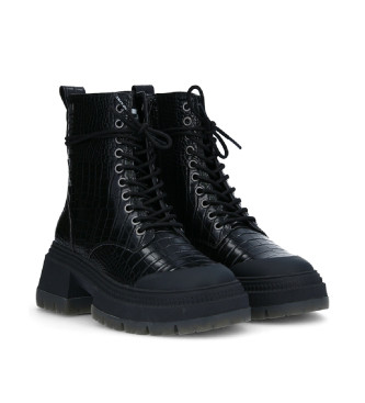 NO NAME Strong Jodhpur noir bottines  plateforme imprimes en crocodile Strong Jodhpur noir