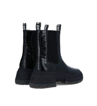 NO NAME Strong Jodhpur noir bottines  plateforme imprimes en crocodile Strong Jodhpur noir