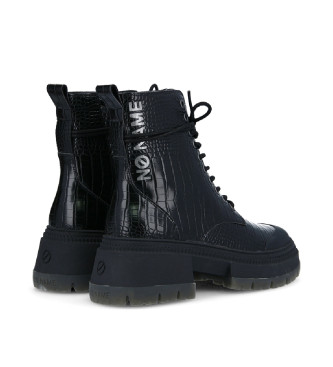 NO NAME Strong Jodhpur noir bottines  plateforme imprimes en crocodile Strong Jodhpur noir