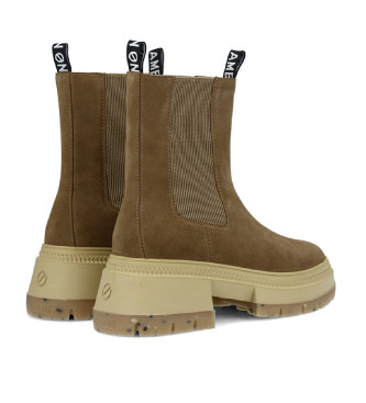 NO NAME Strong Jodhpur bottes en cuir  plateforme marron