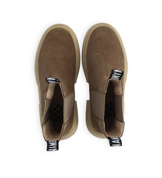 NO NAME Strong Jodhpur bottes en cuir  plateforme marron