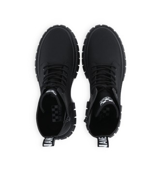 NO NAME Botins Gravity em pele preta com efeito de borracha