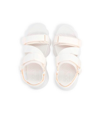 NO NAME Sandali beige con cinturini a forma di gong