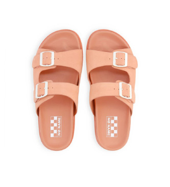 NO NAME Chanclas de piel Sun slap naranja salmn