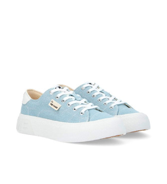NO NAME Reset Sneaker Baskets en toile de denim bleu délavé avec surpiqûres