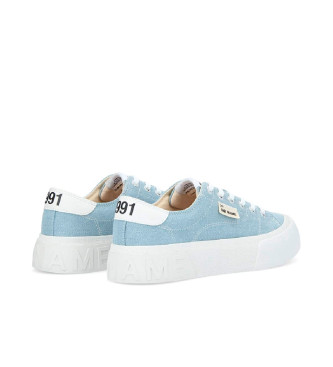 NO NAME Reset Sneaker Baskets en toile de denim bleu délavé avec surpiqûres