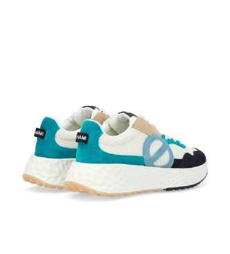 NO NAME Baskets en cuir Carter Jogger combines  une maille recycle et  un logo surdimensionn blanc, bleu
