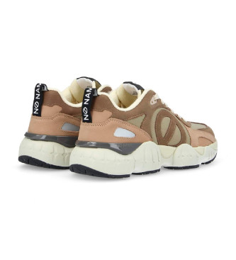NO NAME Baskets en cuir Krazee runner marron