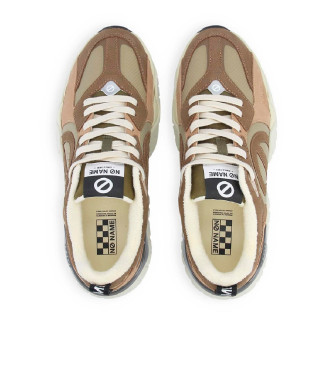 NO NAME Baskets en cuir Krazee runner marron