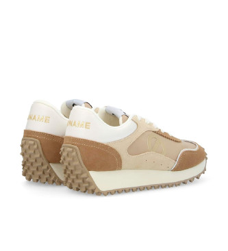 NO NAME Sneakers Punky jogger in pelle con materiali sostenibili e suola seghettata marrone