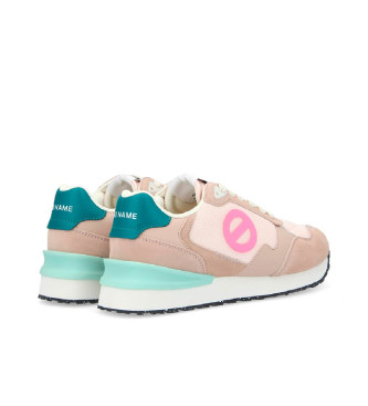 NO NAME Baskets Tova Runner en cuir et maille, semelle nude clair