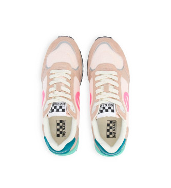 NO NAME Baskets Tova Runner en cuir et maille, semelle nude clair