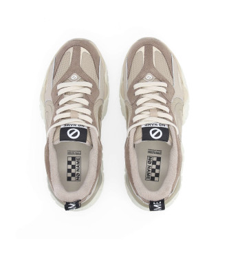 NO NAME Baskets Krazee Runner en cuir inspires de la course  pied avec semelle graphique taupe ultra-lgre