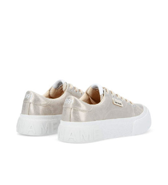 NO NAME Reset Sneaker con tomaia metallizzata e suola oro chiaro