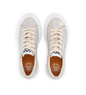 NO NAME Reset Sneaker con tomaia metallizzata e suola oro chiaro