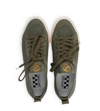 NO NAME Sneakers in tessuto con lacci verdi