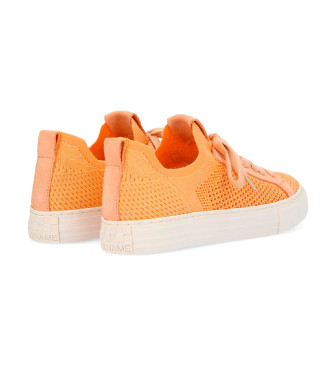 NO NAME Sneakers in tessuto con lacci arancioni