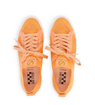 NO NAME Sneakers in tessuto con lacci arancioni