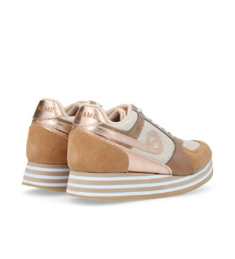 NO NAME Parko Jogger trainers in material combination with brown two-tone sole