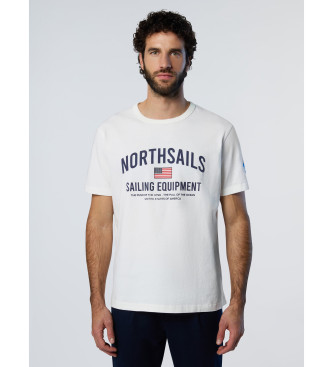 North Sails T-shirt med tryck vit