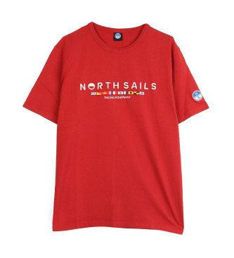 North Sails T-shirt avec impression du drapeau rouge