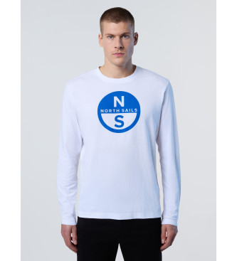 North Sails Camiseta con estampado maxi blanco