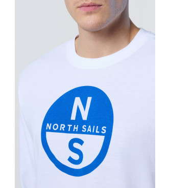 North Sails T-shirt z białym nadrukiem maxi