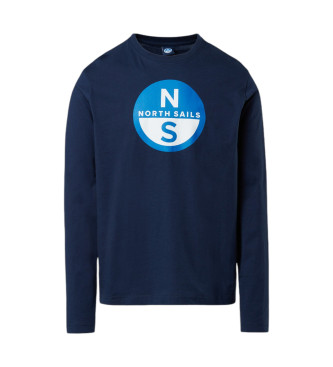 North Sails T-shirt com estampado maxi em azul marinho