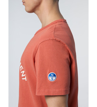 North Sails T-shirt met print oranje