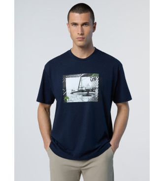 North Sails T-shirt com estampado vintage Navy