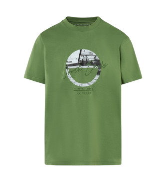 North Sails Grnes T-Shirt mit Vintage-Druck