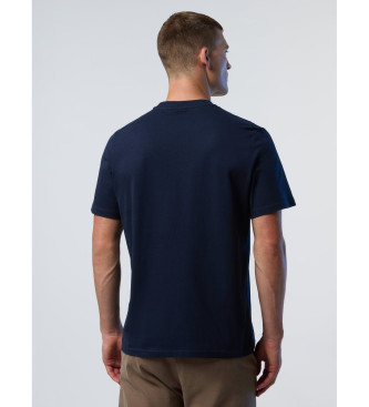 North Sails T-Shirt mit marineblauem Logoaufnher