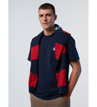 North Sails T-shirt met marine logo patch